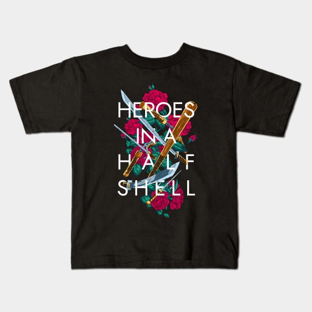 Heroes in a Half Shell Kids T-Shirt by manoystee